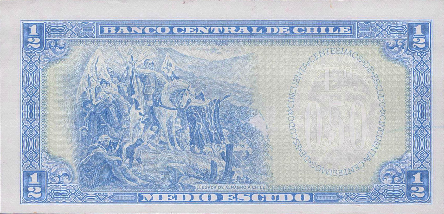 Chile ½ 1962 UNC P-134A/(3-2)